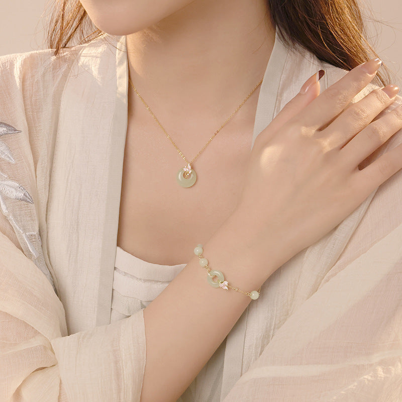 Orchid Necklace Girl With Safe Buckle