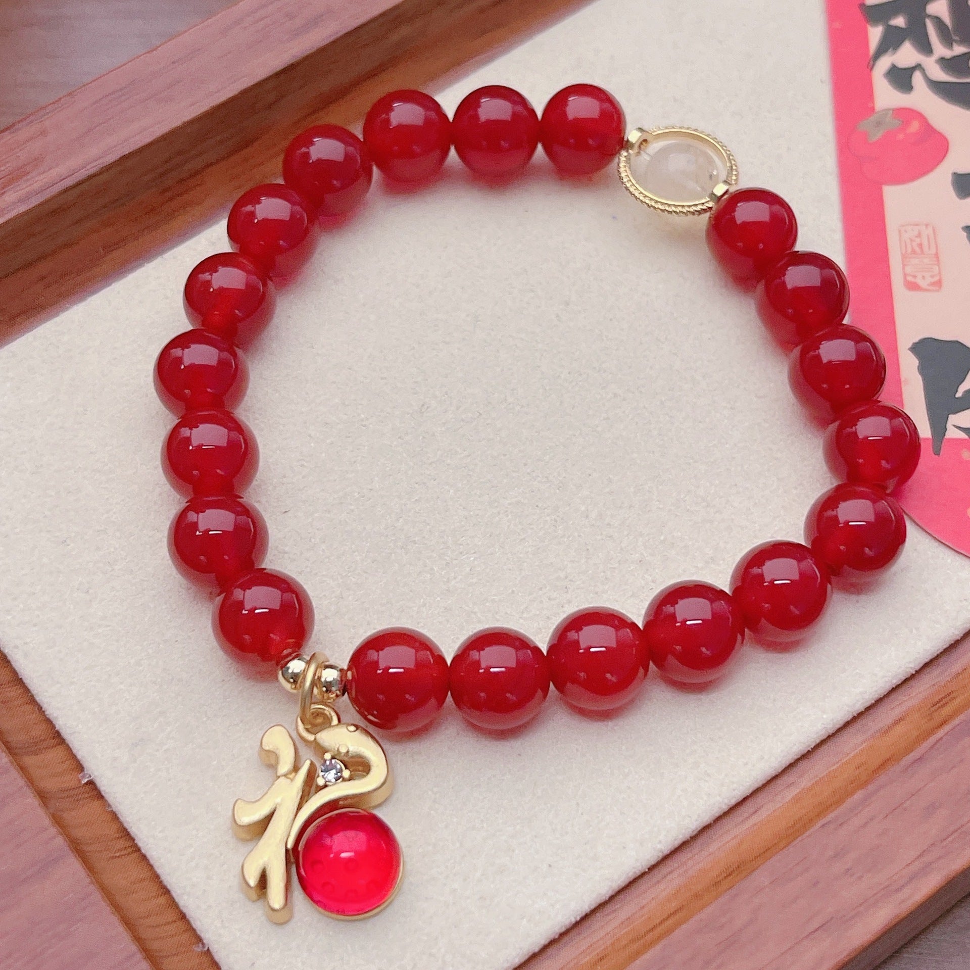 Red Agate Bracelet Female Lucky Bag Bamboo Festival New Year