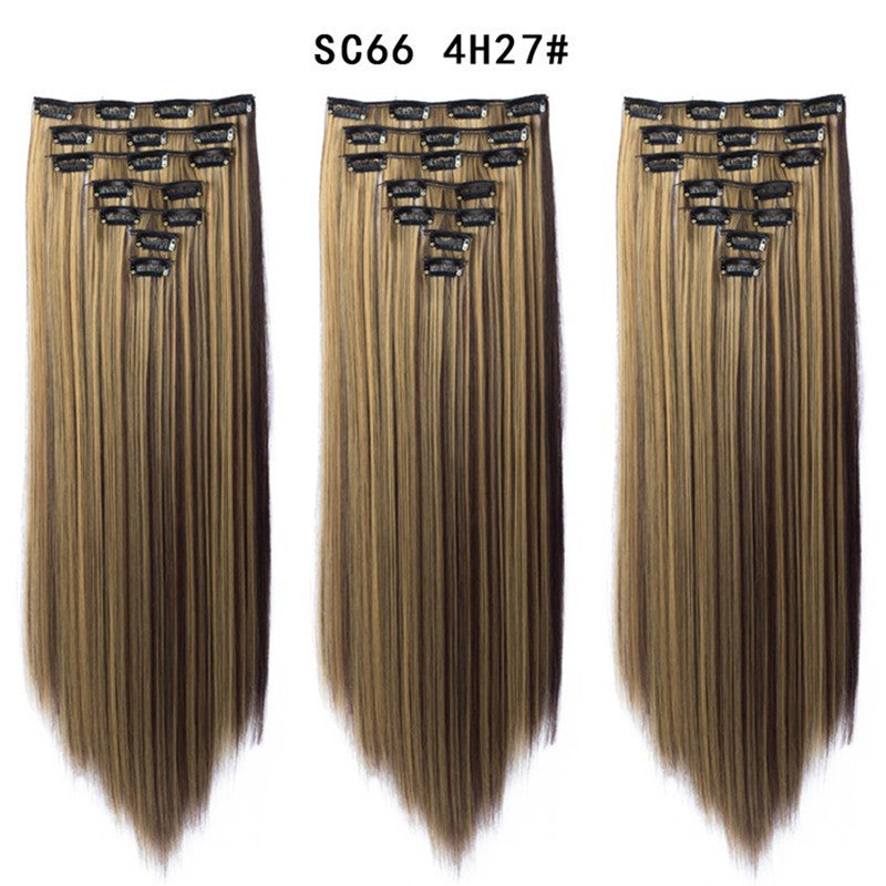 16 Card Seven-piece Hairpiece Clip Wig Beauty Chemical Fiber Wig Set Hair Extension