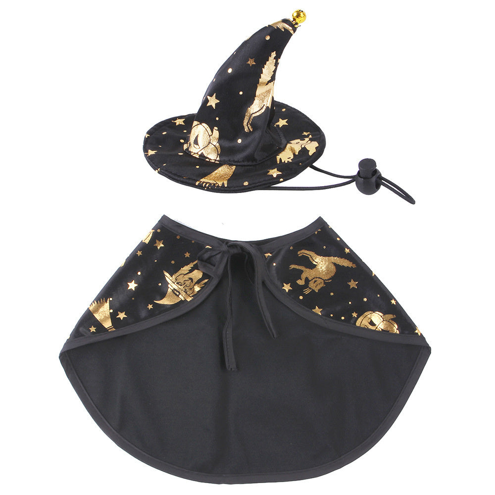 Halloween Pet Cloak Costume – Dog Cat Witch Wizard Outfit