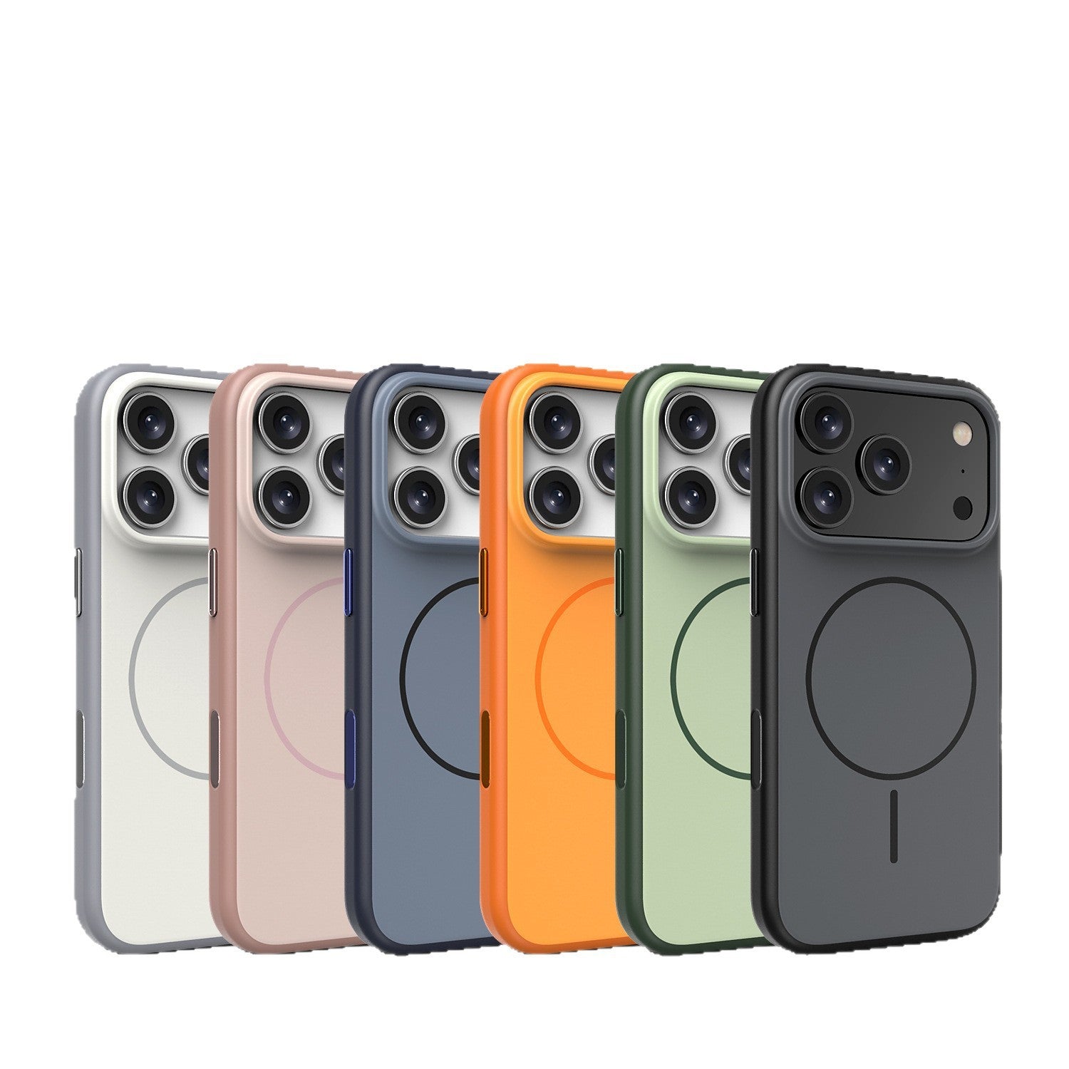 Magnetic Frosted PC TPU Phone Case for 17 Series Contrast Color Protective Shell