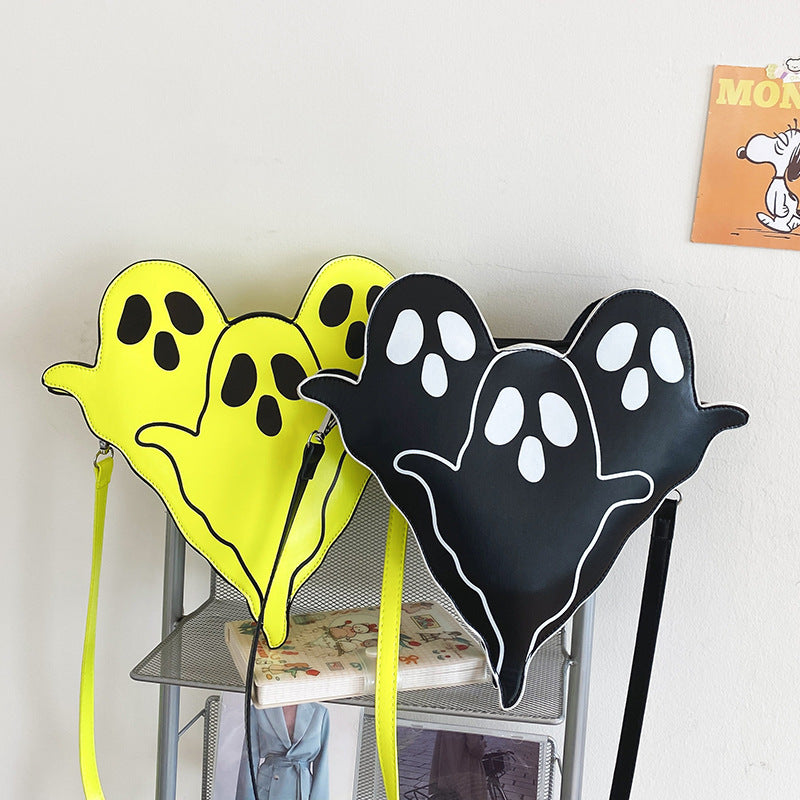 Halloween 3D Cartoon Ghost Bag – Cute Crossbody Shoulder Purse for Women and Girls