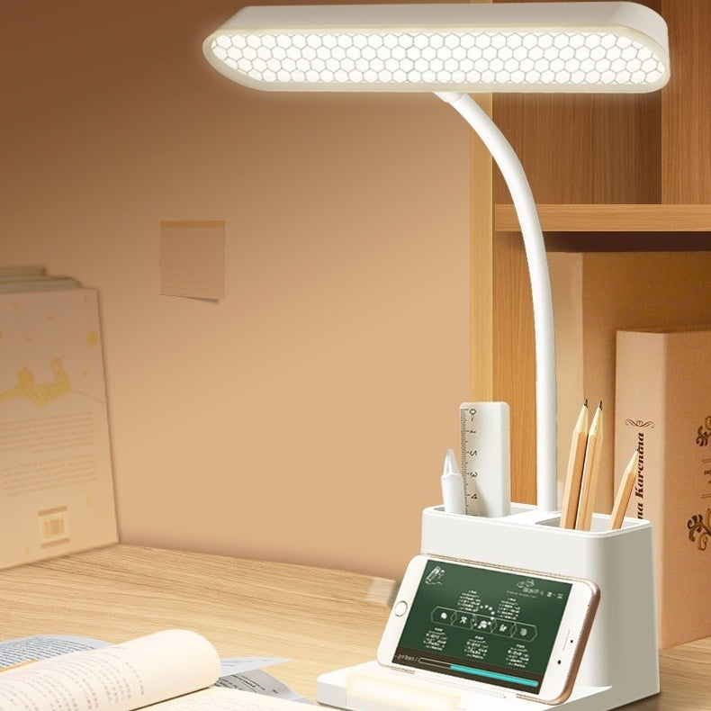 USB Dual-purpose Charging And Plug-in Eye-protection Lamp Office Writing Desk Lamp