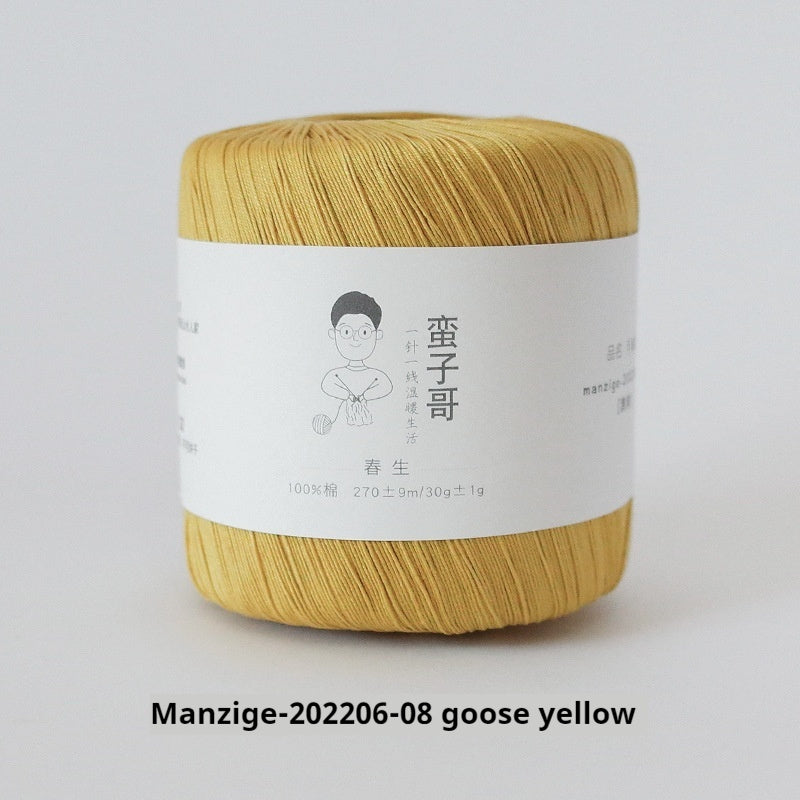 Silk Thread Pure Cotton Hand-Woven Crochet – Hairline Rule Wool Ball for Crafts