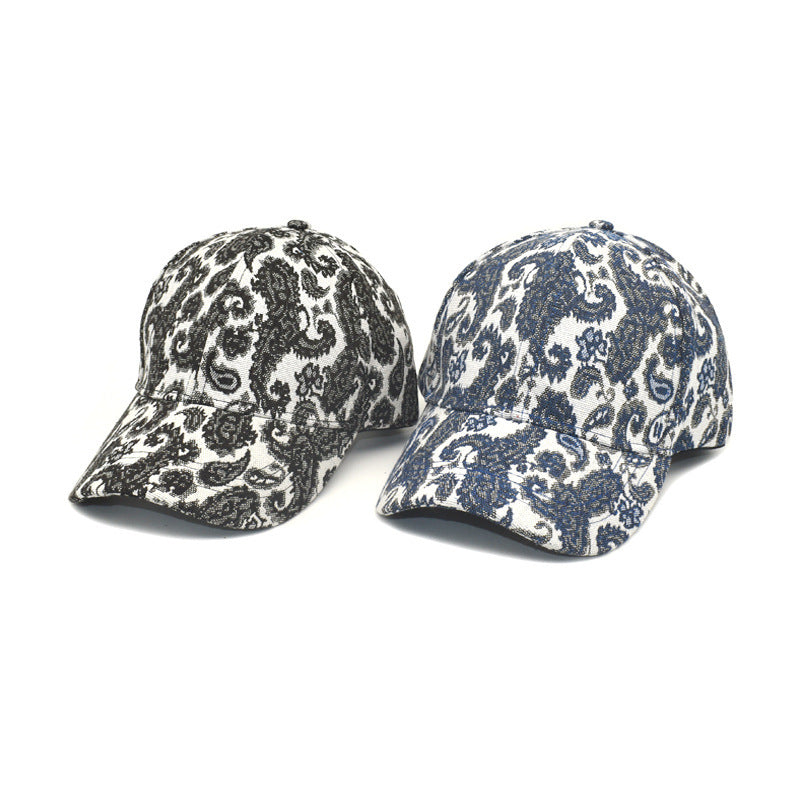 Spring And Summer Men And Women Baseball Cap Paisley Pattern Printed Baseball Cap