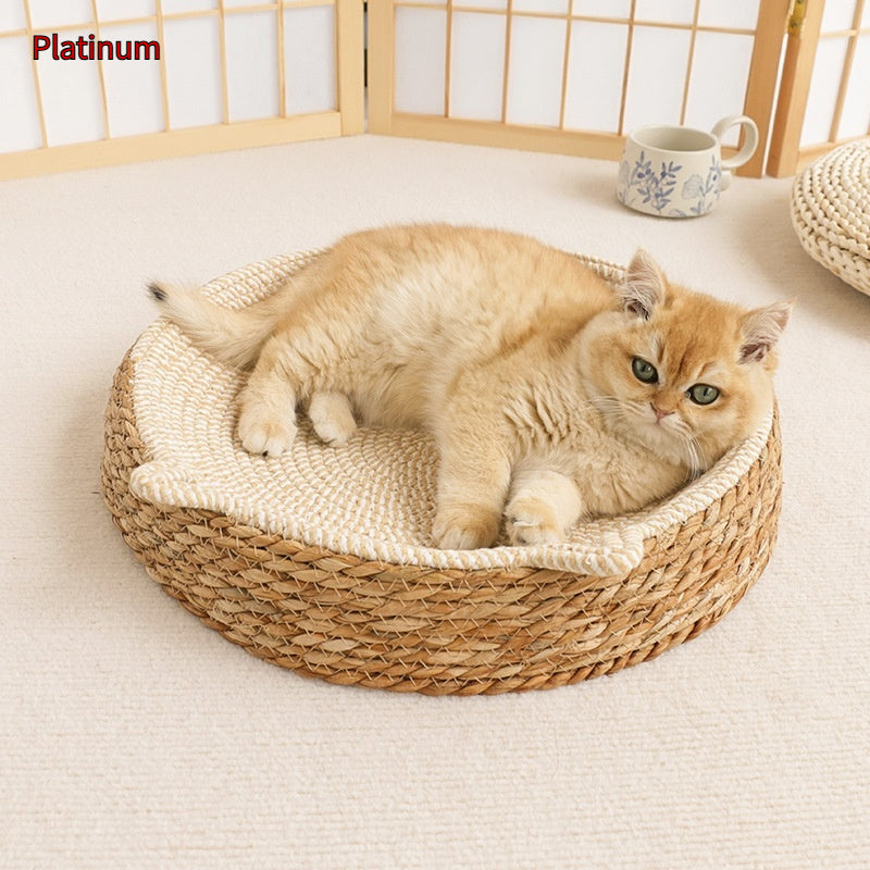 Rattan Cat Nest Cotton String Four Seasons Universal Pad