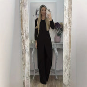 Unisex Relaxed Fit Two Piece Round Neck Polyester Set