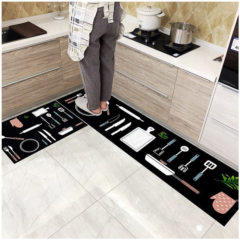 Long Oil-Proof Kitchen Floor Mats & Bathroom Mats – Non-Slip Foot Rugs