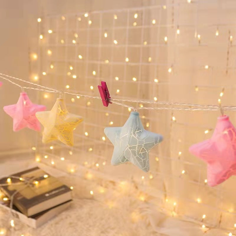 Creative LED Crackle Glass String Lights Colorful Decorative Lighting Chain