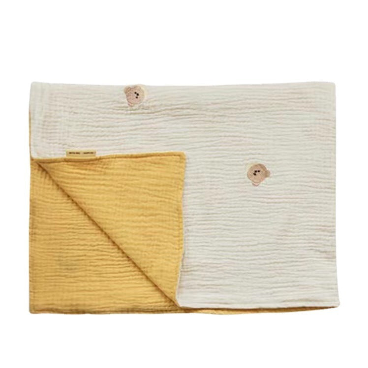 Cotton Four-layer Gauze Embroidery Pet Air-conditioning Quilt Cover Blanket