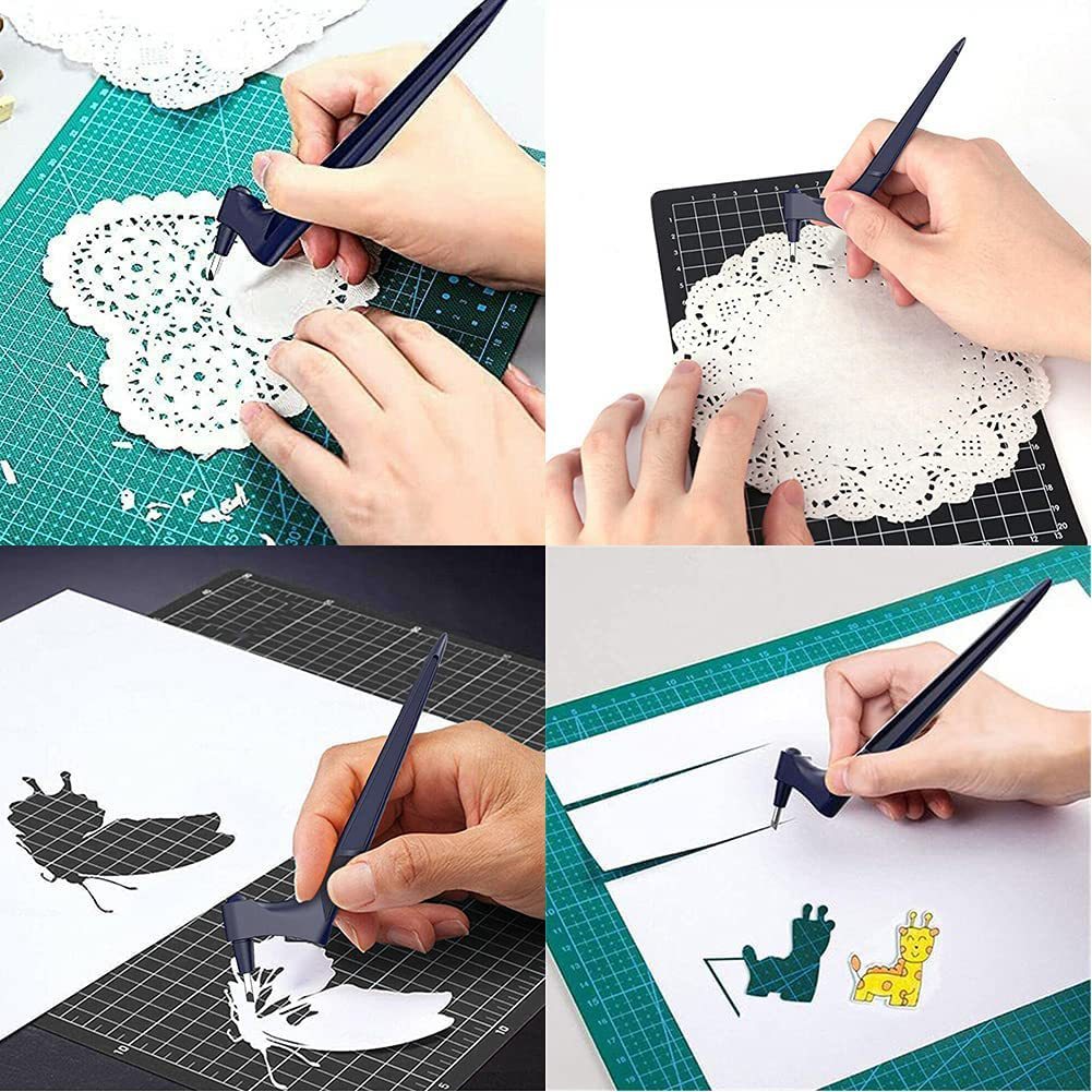 360° Rotating Paper Cutter – Handheld Carving Knife for Crafts & Scrapbooking