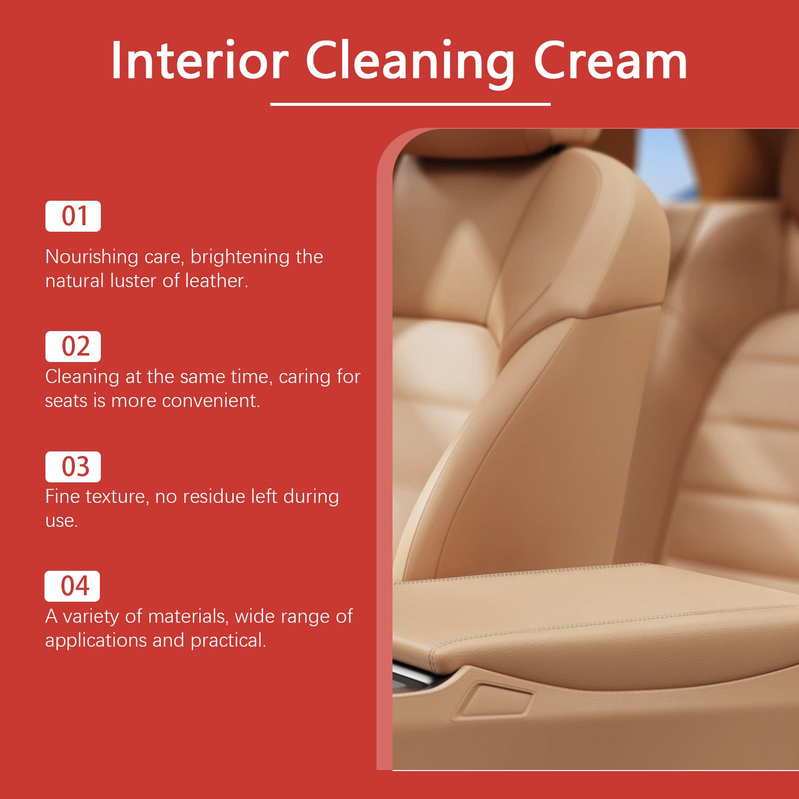 Leather Interior Care Cream Car Seat Polishing
