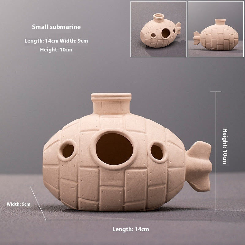 Fish Tank Landscaping Breeding Aquarium Decorative Pottery Pot Ornaments