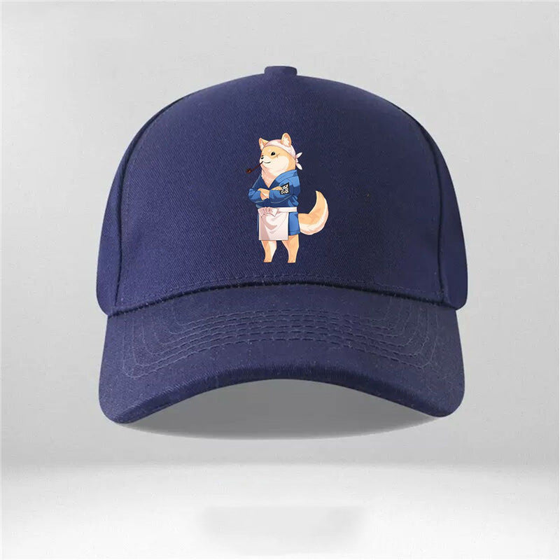 Cartoon Dog Shiba Inu Couple Peaked Cap for Men and Women – New Trendy Adjustable Hat