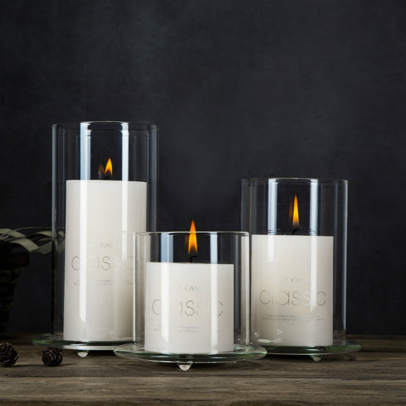 Transparent Bottomless Glass Candle Holder