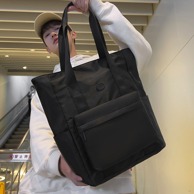 Men's Oxford Cloth Tote Bag Large Capacity Shoulder Bag