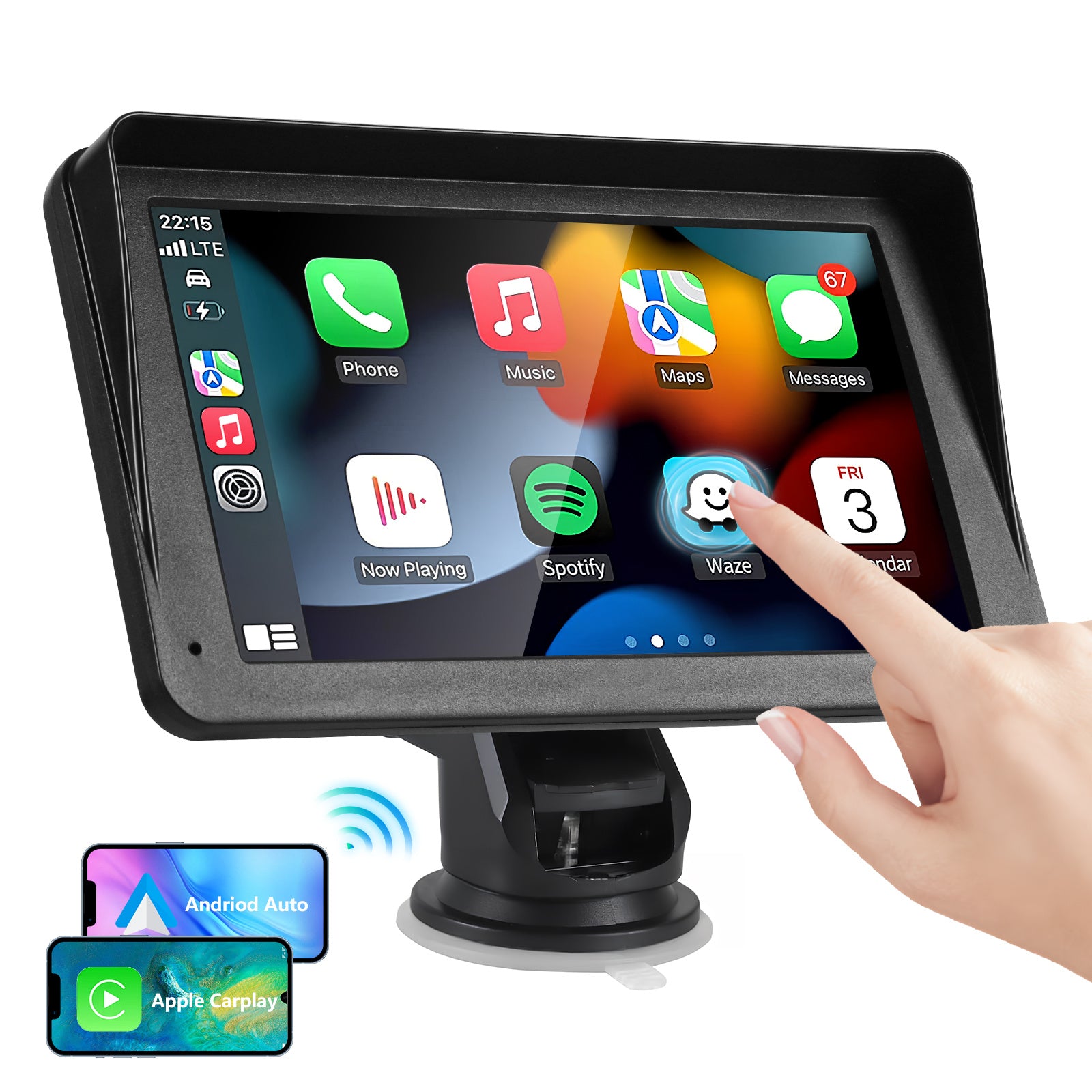 7-Inch Car Stereo – Wireless CarPlay & Android Auto Radio