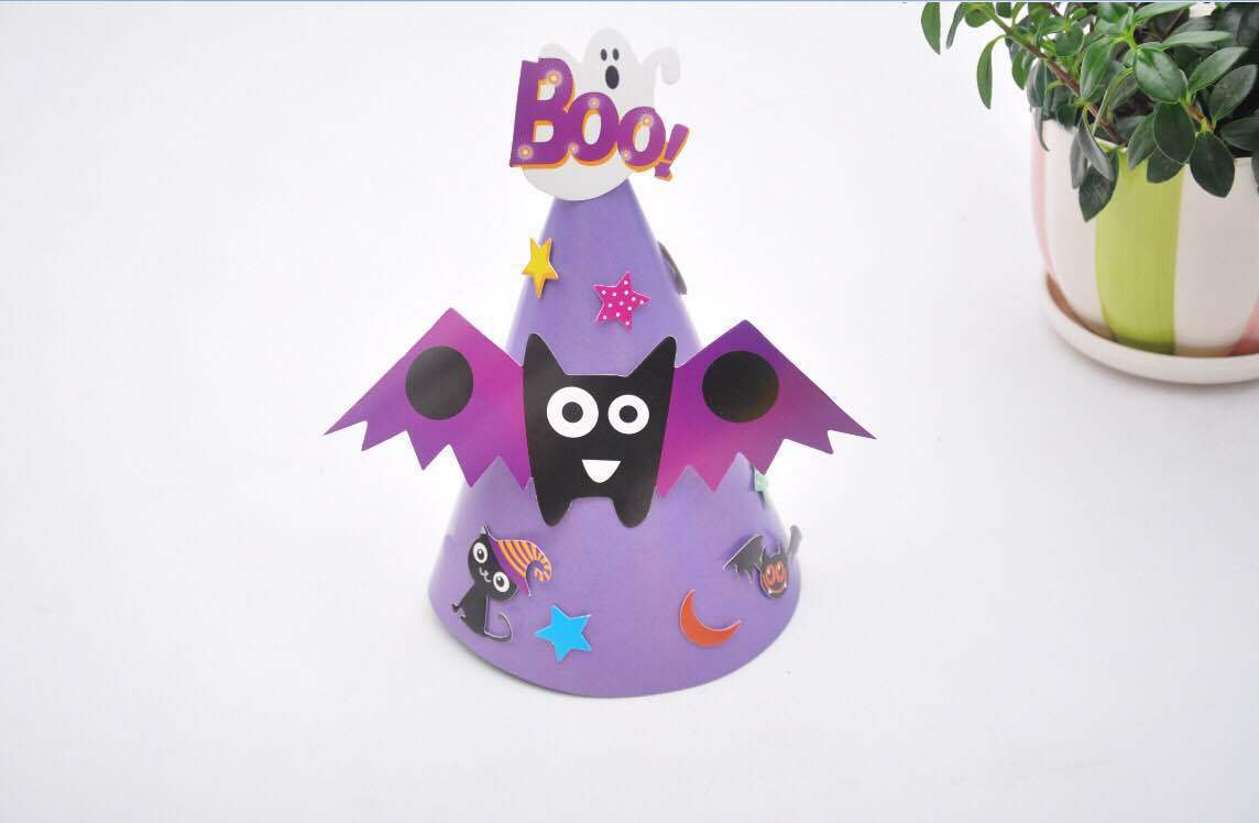 Halloween Supplies Paper Cartoon Hat Kids