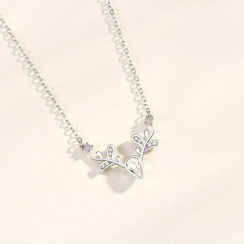 925 Sterling Silver Jewelry Yilu Has You Necklace Female Fashion Trend Pendant Light Luxury Niche Design Sense Ins Clavicle Chain