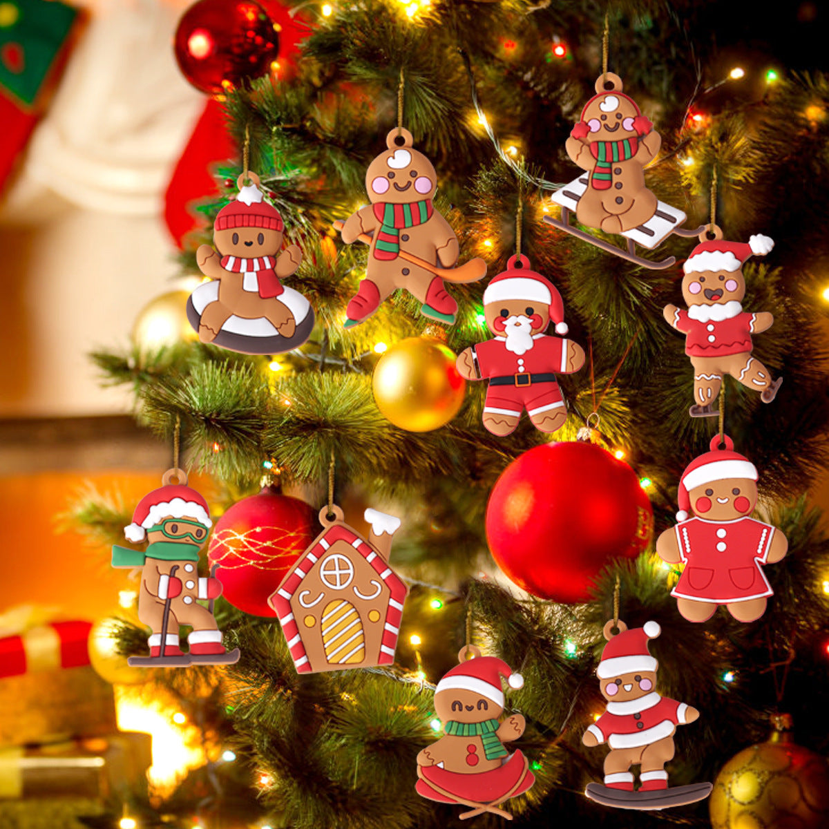 Soft Rubber Christmas Tree Ornament Pendant