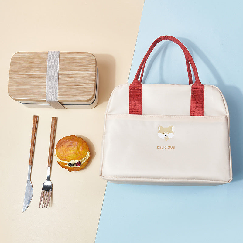 Macaron Color Large-Capacity Portable Lunch Bag – Heat Preservation & Fresh-Keeping