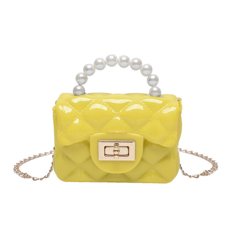 Silicone Pearl OneShoulder Crossbody Kids Bag Lightweight
