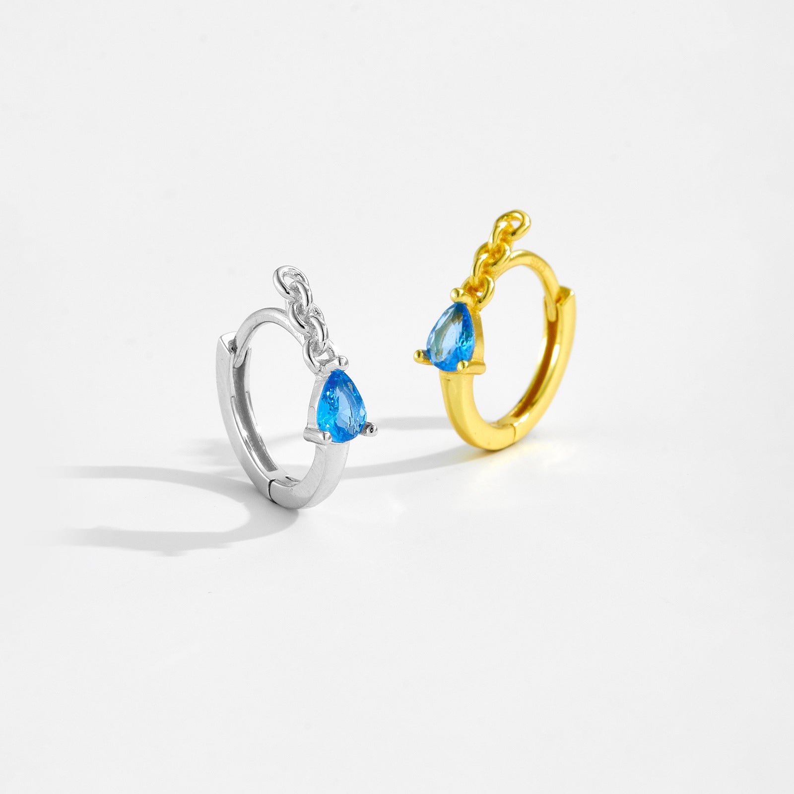 S925 Sterling Silver Small Ear Ring Zircon Stud Earrings Korean Style