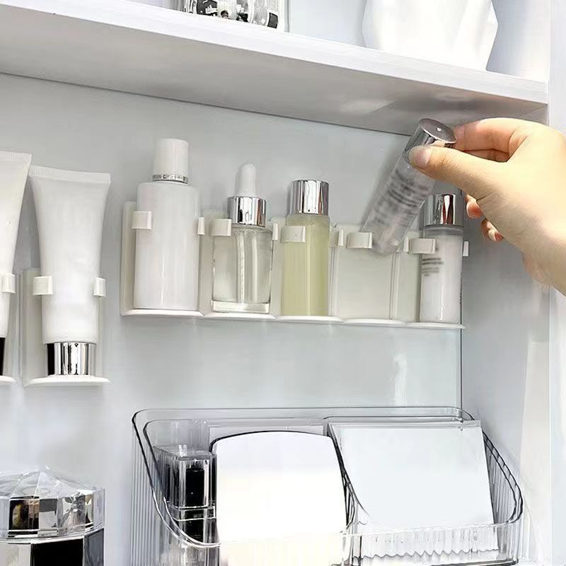Mirror Cabinet With Row Storage Rack Punch-free Cutting
