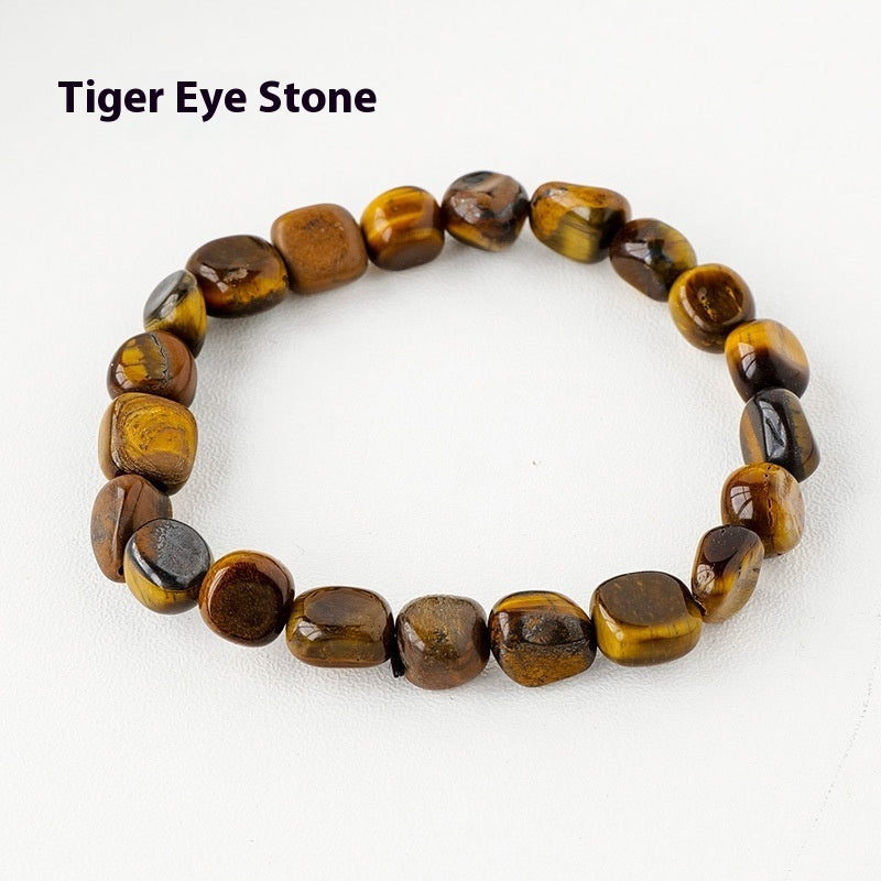 Natural Amethyst Large Particle Gravel Rolling Stone Bracelet