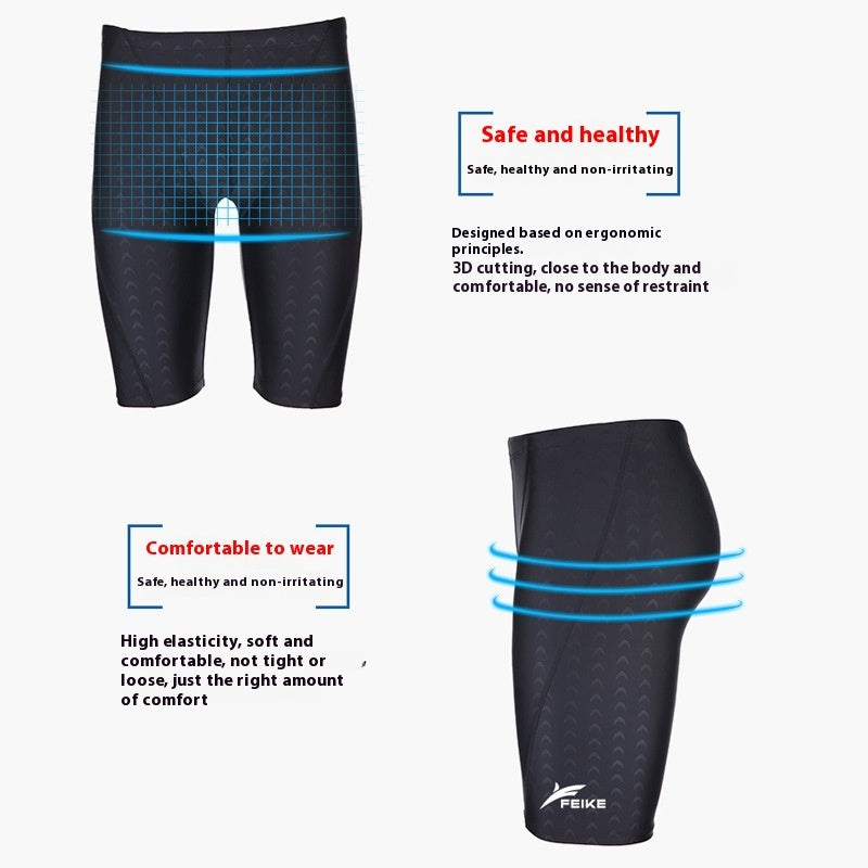 Men’s Waterproof Swimming Trunks – Quick-Dry Long Swimwear