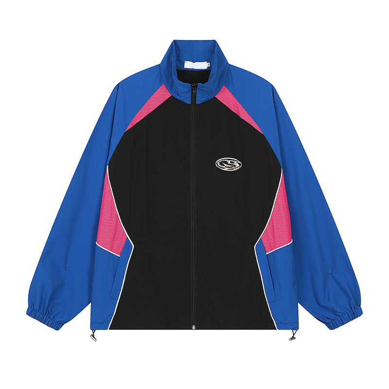 Retro American Thin Sun Protection Clothing Stitching Couple Outdoor Quick-drying Coat