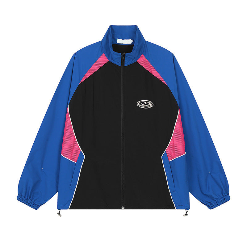 Unisex Retro Quick-Dry Polyester Jacket – Relaxed Fit Edition