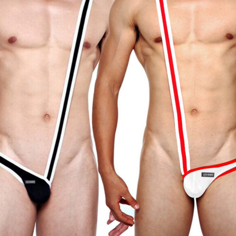 Men’s One-Piece Underwear – Side-Opening Suspender Undergarment