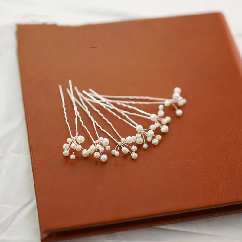 Bridal Pearl Hairpin Wedding Tiara