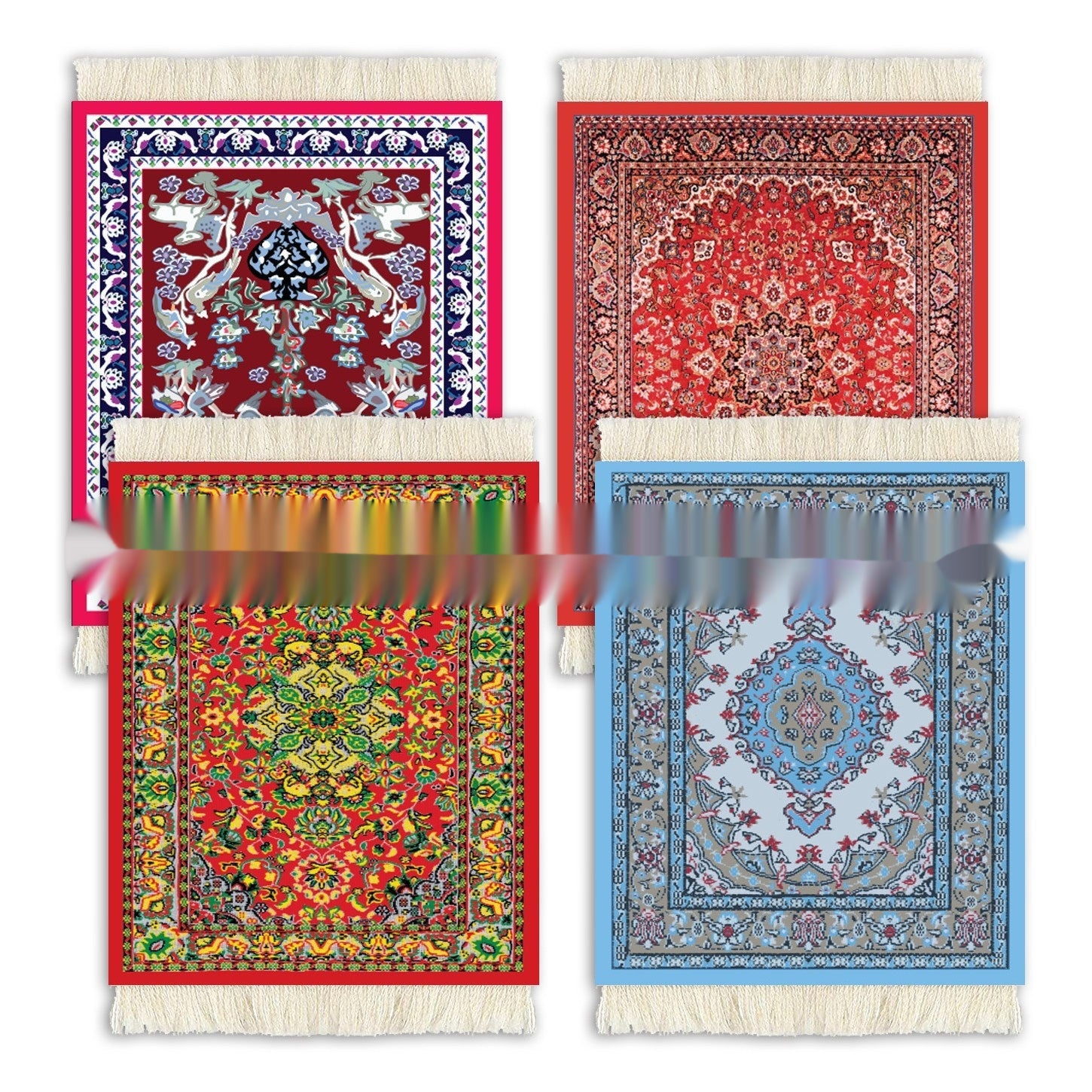 4 Sets Of Carpet Drinks Heat Insulation Coaster