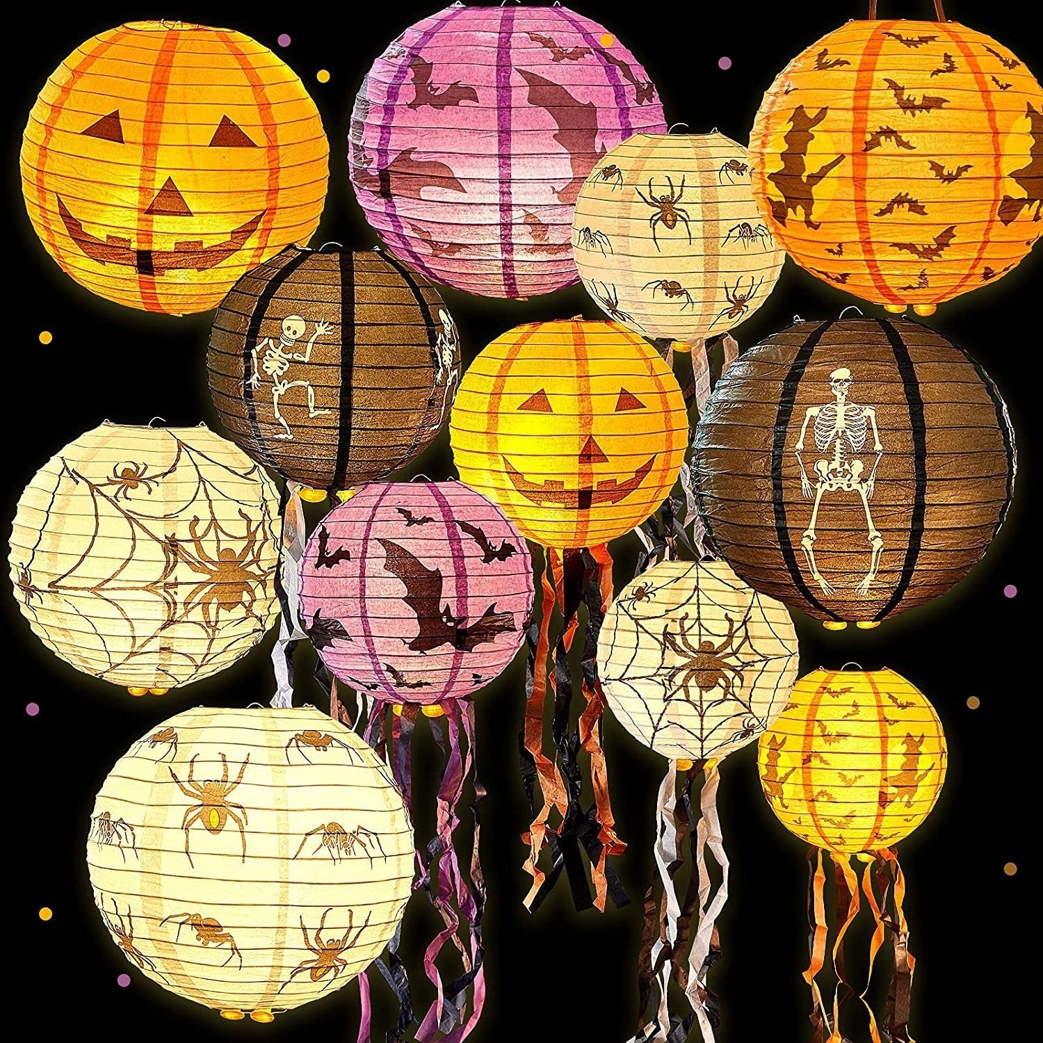 Halloween Pumpkin Hanging Lantern – Store and Mall Decoration Pendant for Ghost Festival and Party Displays