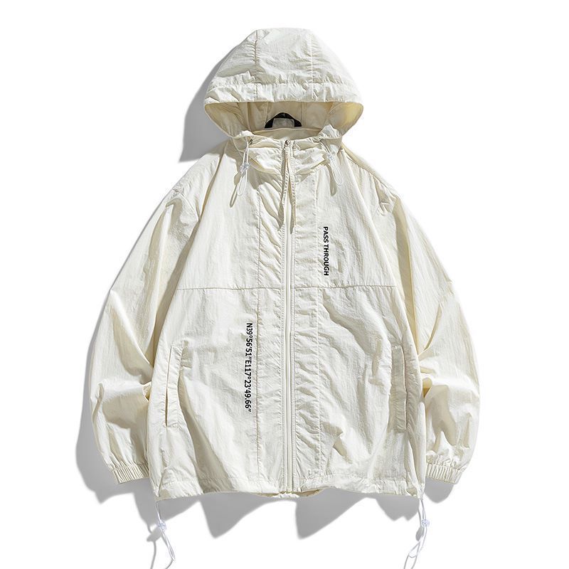 Printed Thin And All-matching UPF50 Sun-protective Clothing Hooded Couple