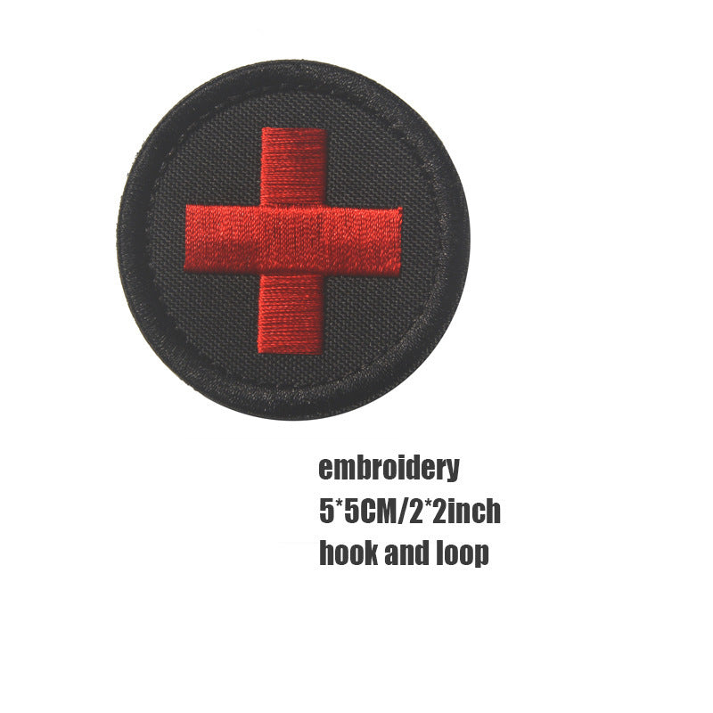 Cross Tactical Medical Badge Emergency Rescue Backpack Chapter Embroidery Velcro Label