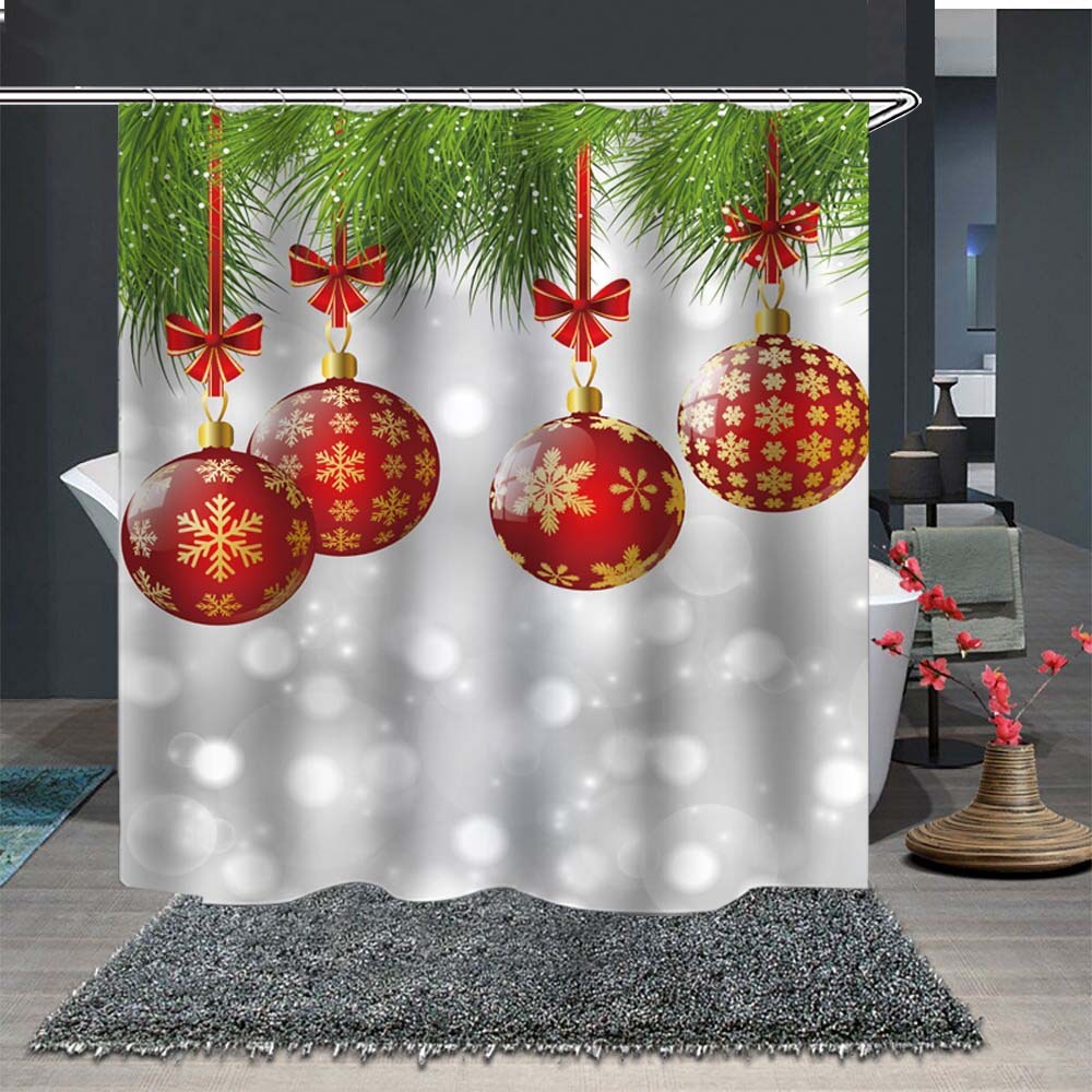 Christmas 3D Digital Printing Shower Curtain