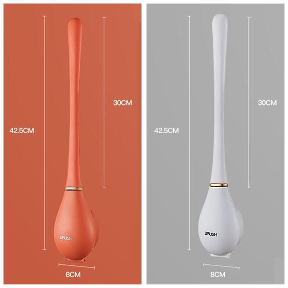Wall-Mounted Silicone Toilet Brush – Long-Handled Household Cleaner