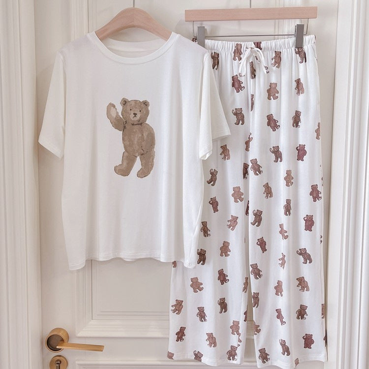 Short-sleeved Trousers Pajamas Suit Sweet Princess Homewear