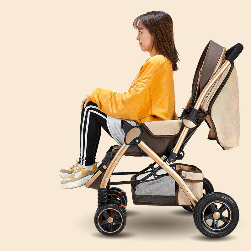 Lightweight Foldable Baby Stroller – One-Hand, Travel-Friendly