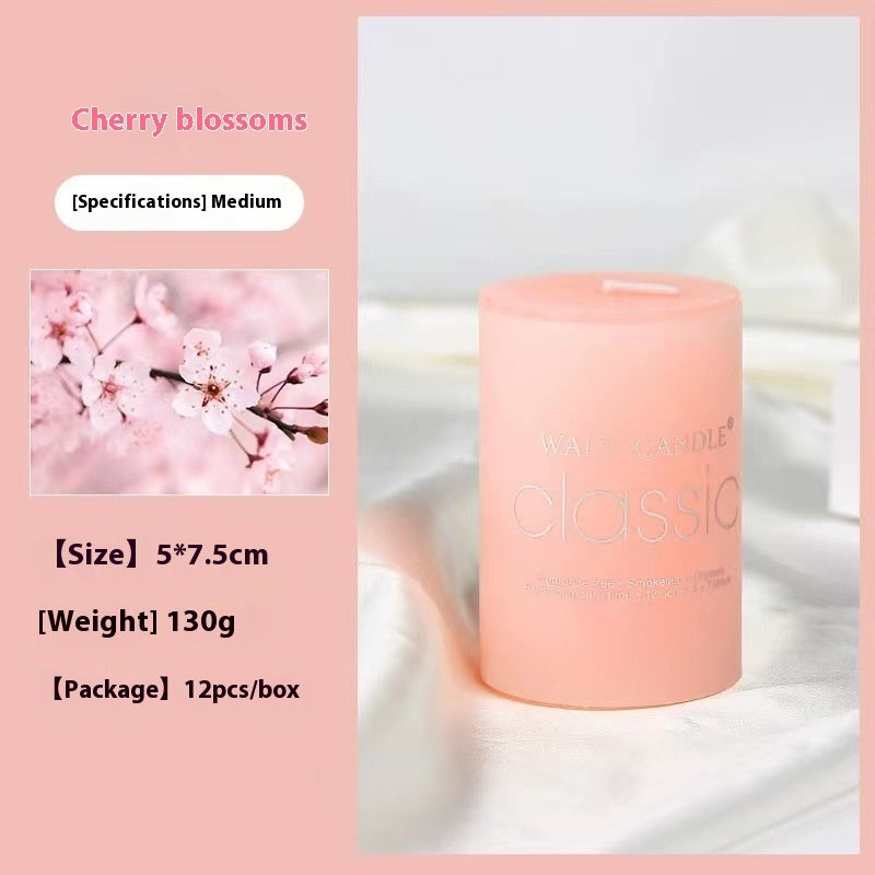 Cylindrical Aromatherapy Candles Smokeless Colorful Scented Candle with Brilliant Fragrance