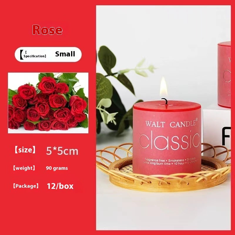 Cylindrical Aromatherapy Candles Smokeless Colorful Scented Candle with Brilliant Fragrance