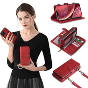 Detachable Leather Wallet Backpack Phone Case for Samsung Galaxy Note Series
