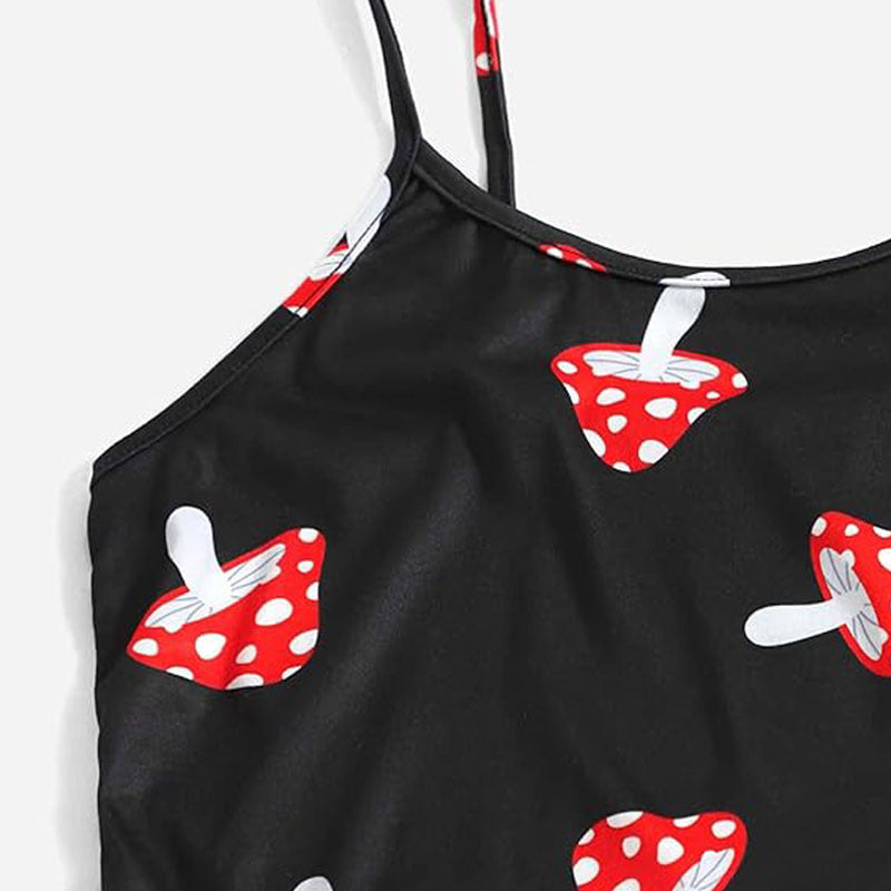 Women's Sleeveless Camisole Top and Shorts Pajama Set – European and American Style Homewear