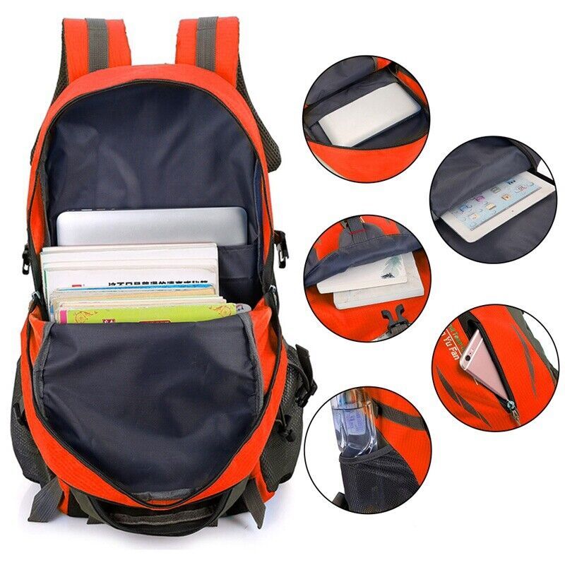 Unisex Waterproof Nylon Rucksack Backpack 40L For Hiking