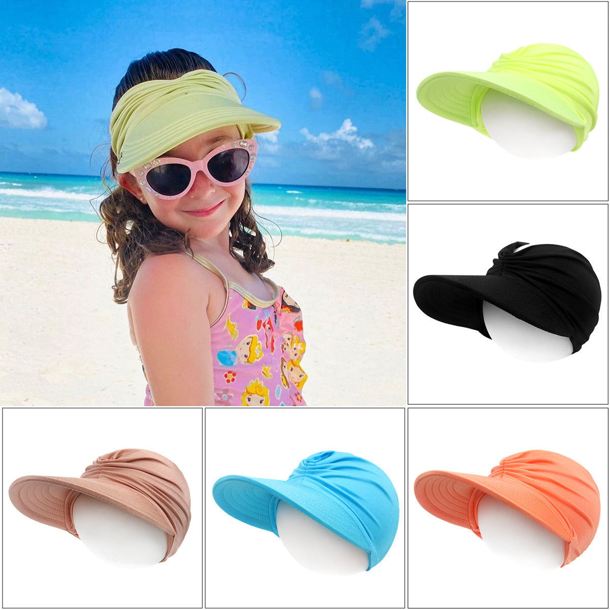 Baby Sunhat Outdoor Beach Sun Protection Breathable Visor Peaked Cap