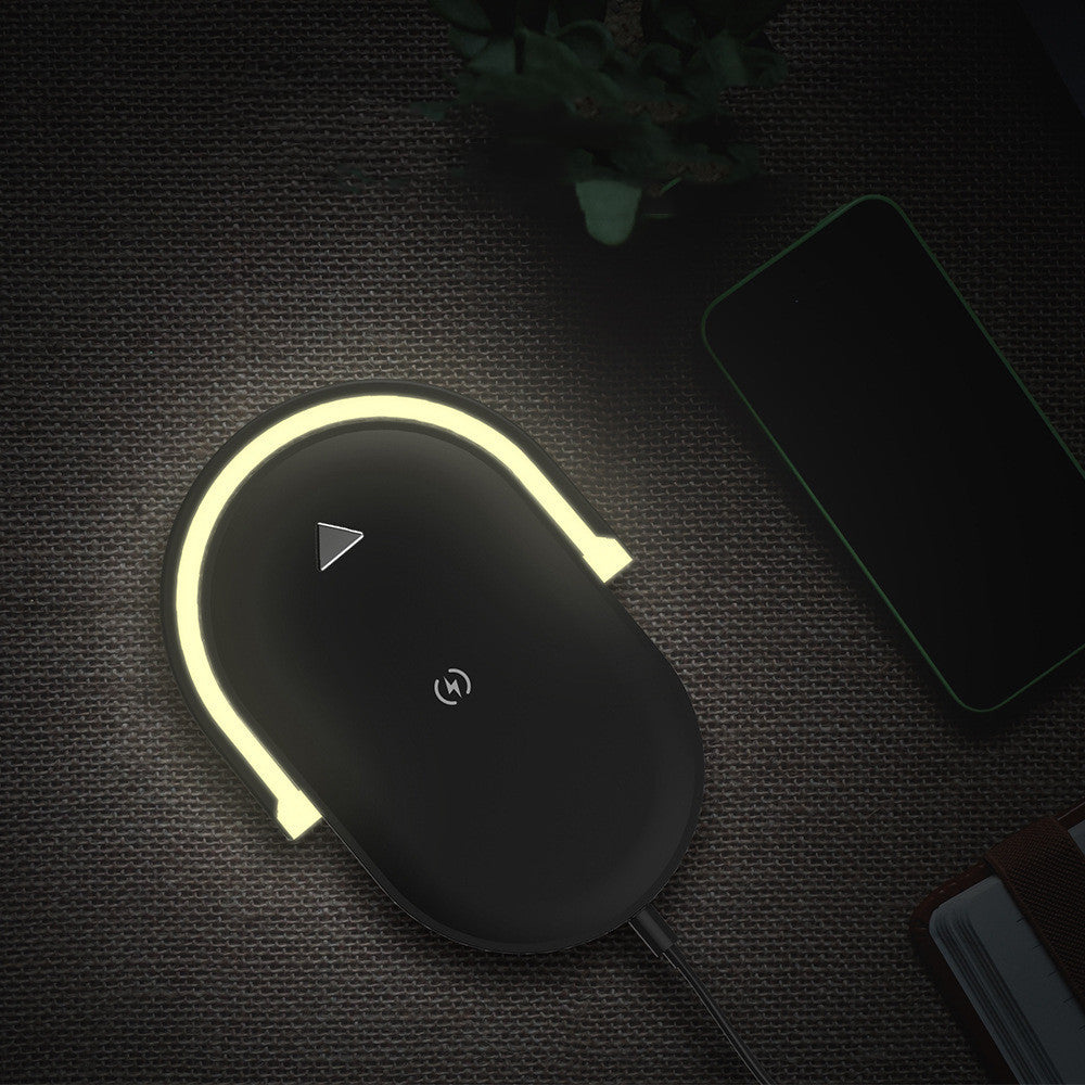 3-in-1 Foldable Wireless Charger & Night Light, 15W Qi Charging Station for iPhone, Apple Watch & AirPods