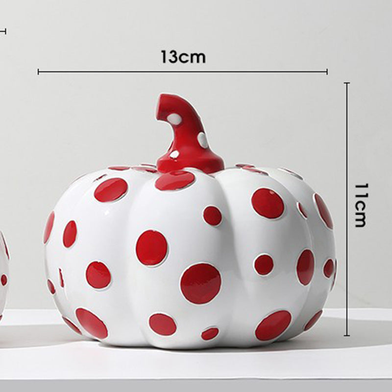 Nordic Polka Dot Pumpkin Ornament